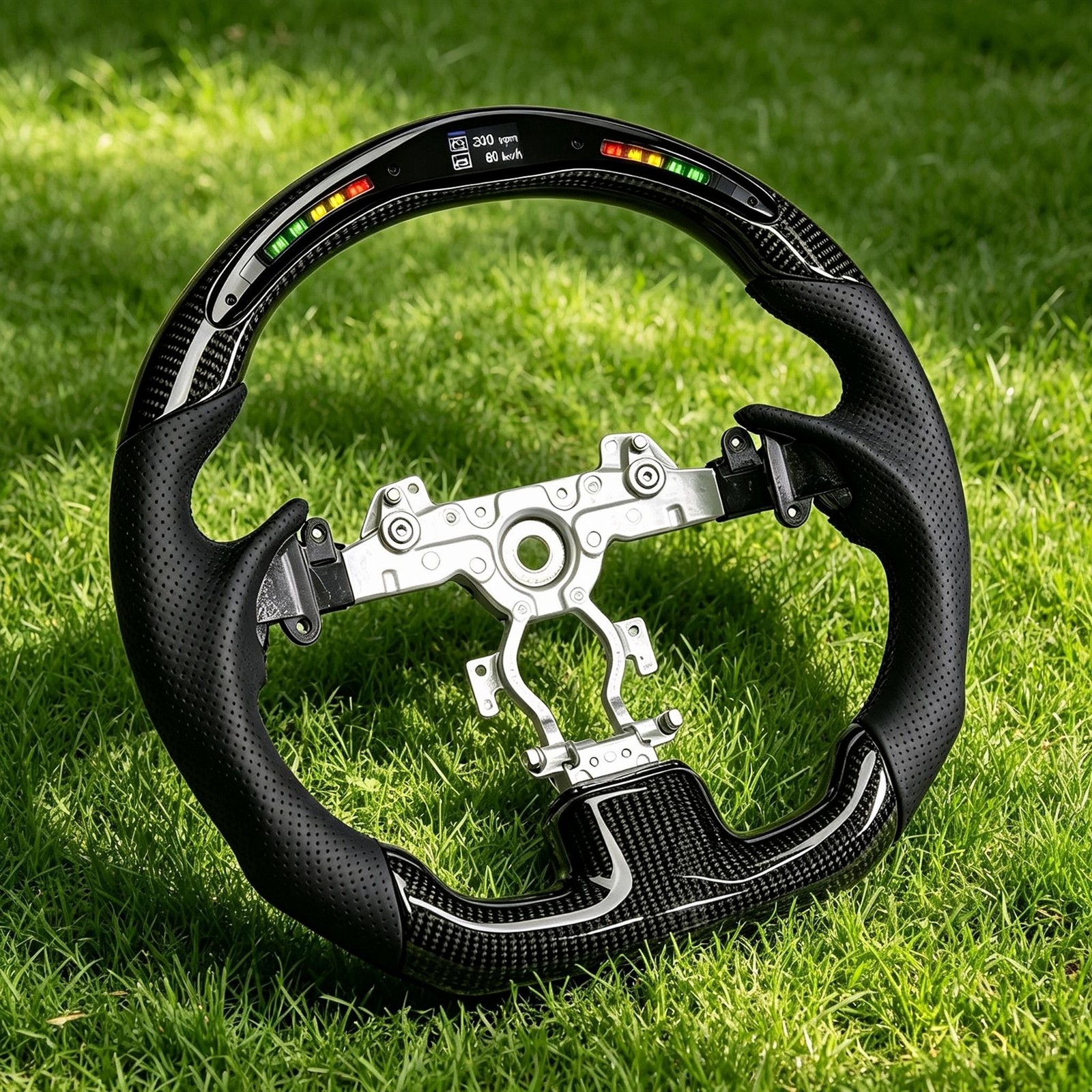 Carbon Fiber LED Sport Steering Wheel For Infiniti G25 G35 G37 G37X 2009‑2013