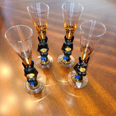 ORREFORS GUNNAR CYREN NOBEL BANQUIT AQUVIT GLASSES.