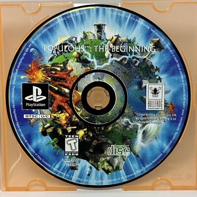 Populous: The Beginning PS1 (Sony PlayStation 1, 1999) Good Disc