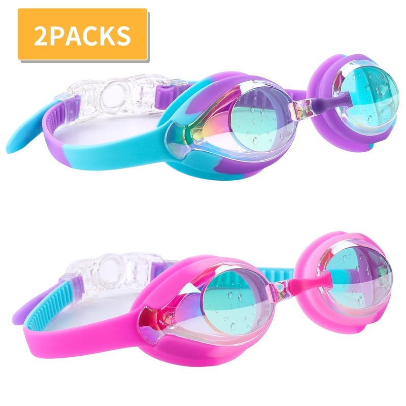 Kids Swim Goggles Clear Anti-Fog Swimming Sport Goggles 2 Pack
