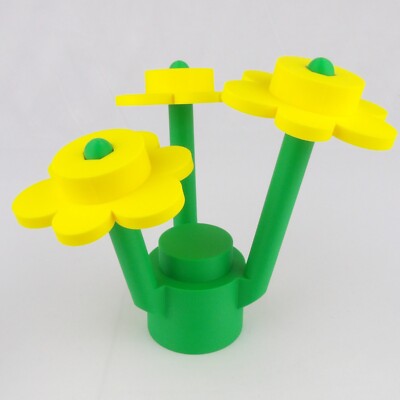 Big Brick Flower - 3D Printed - Life-Size Blocks - Custom color options