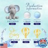 Elephant Cake Decoration with Mini Elephant Oh Baby Cake Topper Blue White Pearl Balls Hot Air Balloon for Baby Shower Boy Elephant Theme Birthday Party Supplies (BLUE)