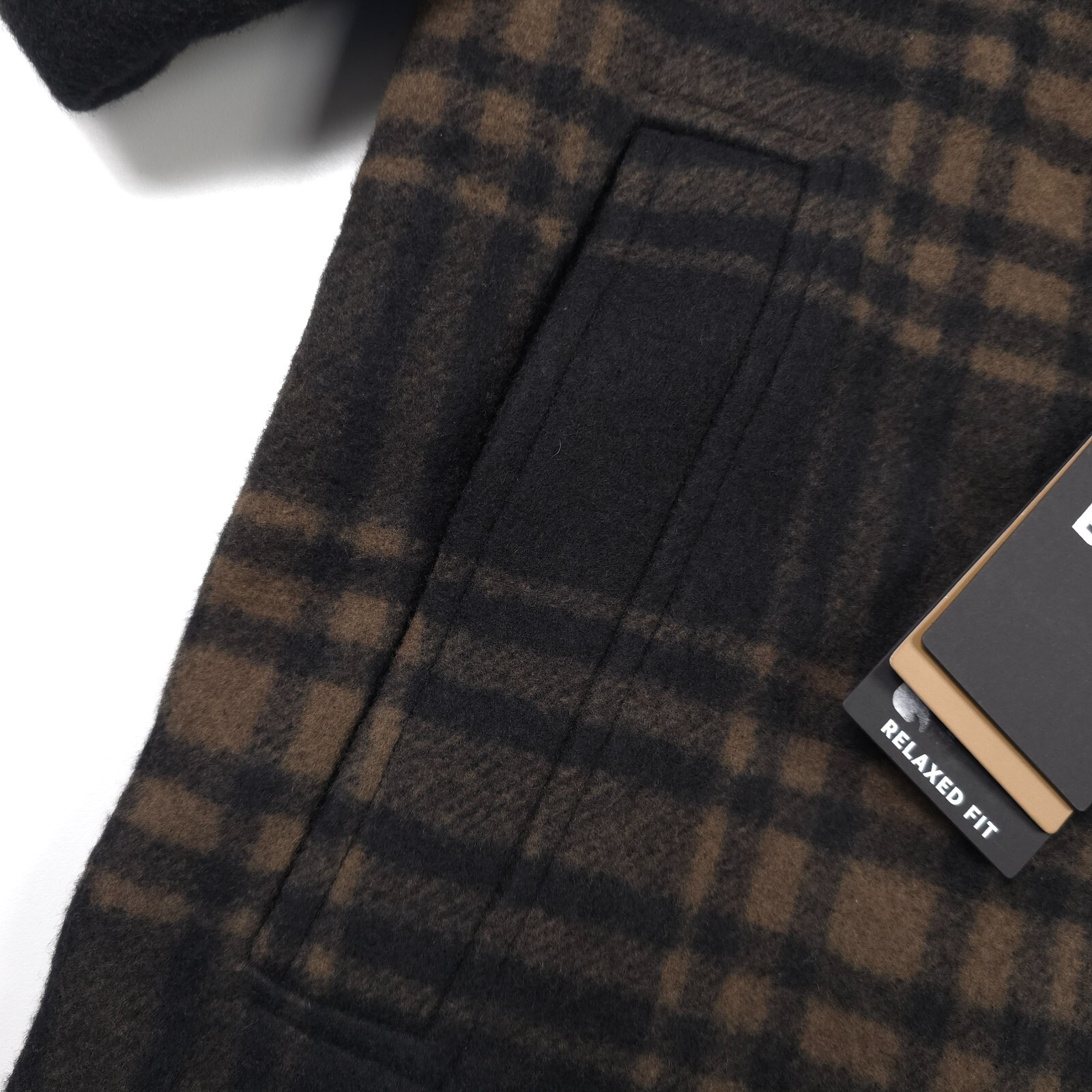 Pre-owned Hugo Boss $795  C-cam-234 Relaxed Fit Black Check Wool Top Coat Mens Size 40r