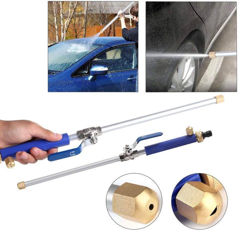 Auto Hochdruck Wasserpistole Düse Sprühlanze für Gartenschlauch Wasserlanze DE