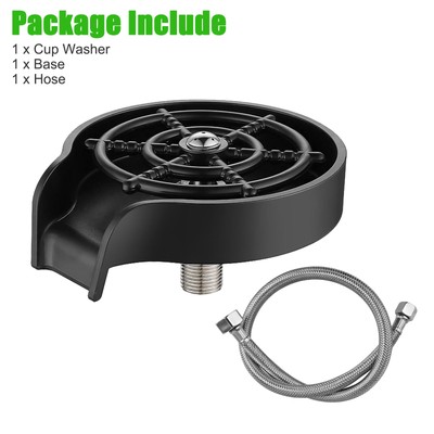 Kitchen Automatic Faucet Bottle Cup Washer Bar Sink Glass Rinser Cleaner Tool US