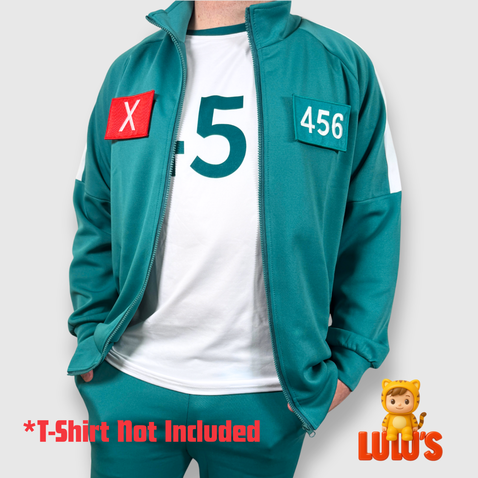 Squid Game Green Tracksuit with Removable Number Patches
