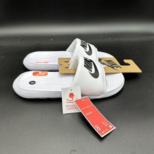 Nike Victori One White/Black Slides Slip On CN9677-100 Nike Victori One White/Black Slides Slip On CN9677-100