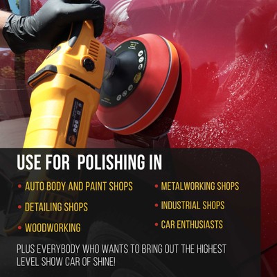 Dura-Gold 6" Super Soft Flexible Edge Polishing Buffing Hook & Loop Backing Pad