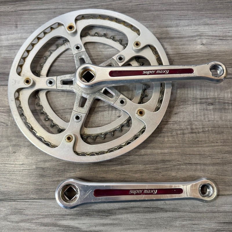 SUGINO SUPER MAXY 34-50T クランク Sugino Super Maxy Double Crankset 52 / 40 165 Square Taper 110 BCD