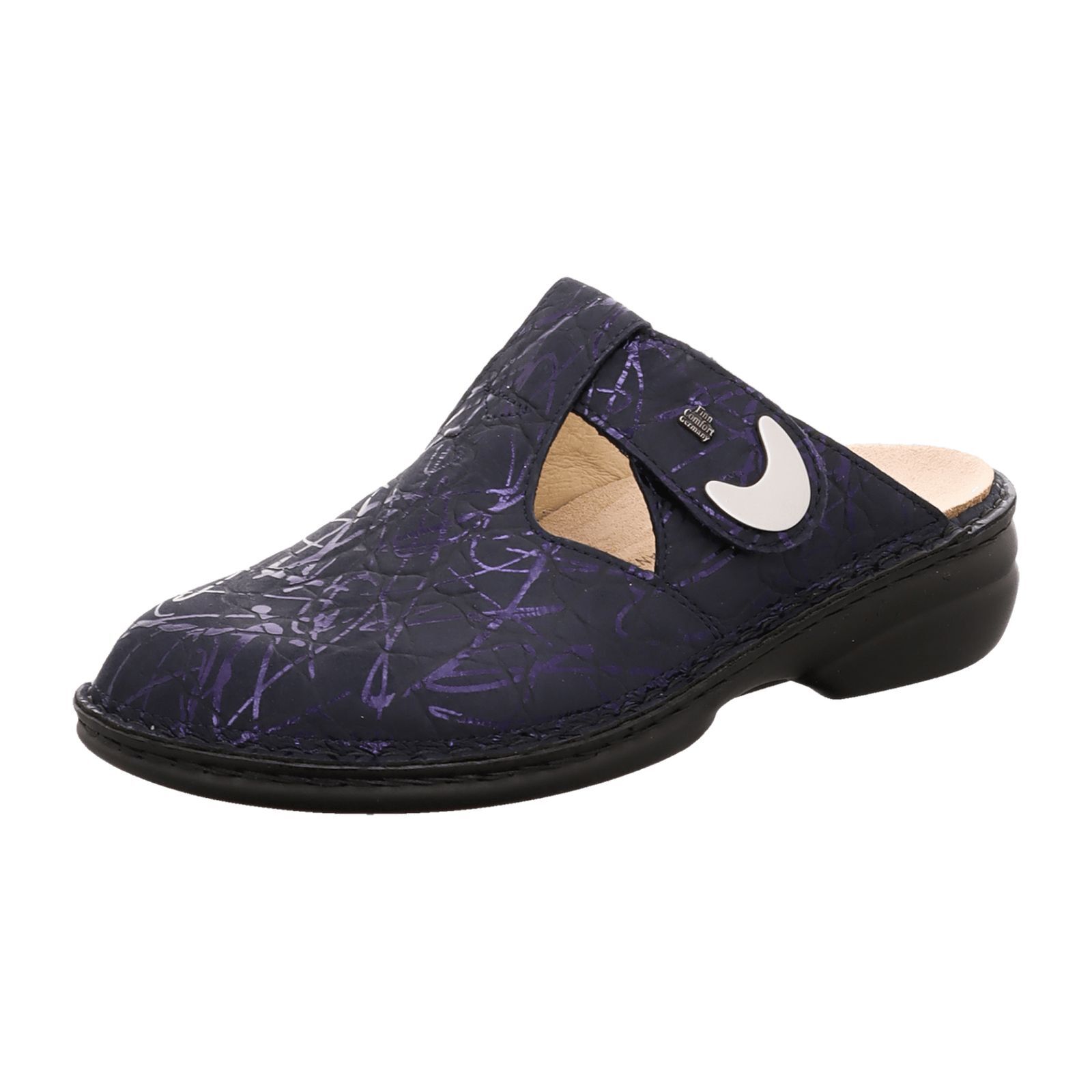 Pre-owned Finn Comfort Belem Women's Comfortable Shoes, Stylish Blue Leather - 2555-755046