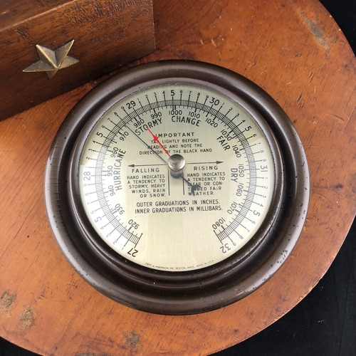 Vtg Swift & Anderson Inc Barometer Made in USA Boston Mass.