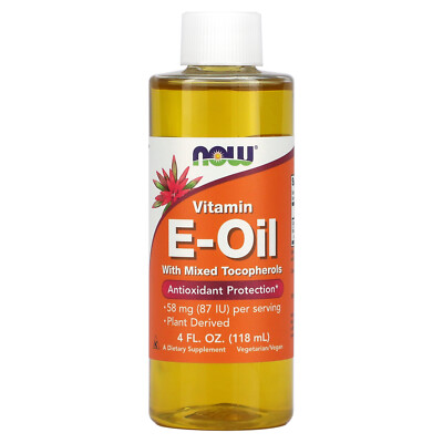 Now Foods Natural E-Oil Antioxidant Protection 4 жидких унции 118 мл Качество GMP