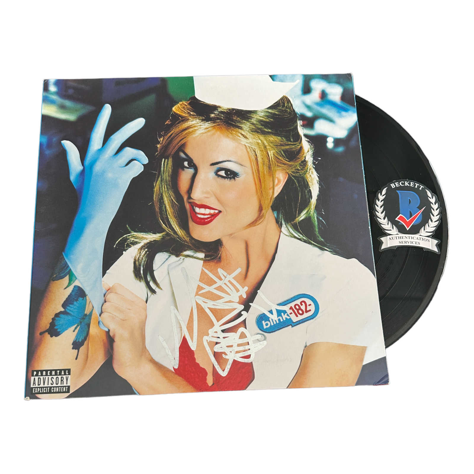 TRAVIS BARKER SIGNED AUTO BLINK 182 'ENEMA OF THE STATE