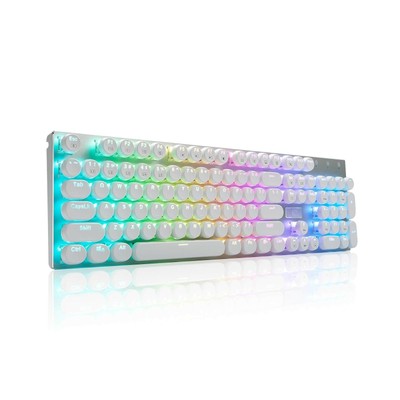 HUO JI E-Yooso Z-88 Retro Mechanical Gaming Keyboard, Programmable RGB Backli...