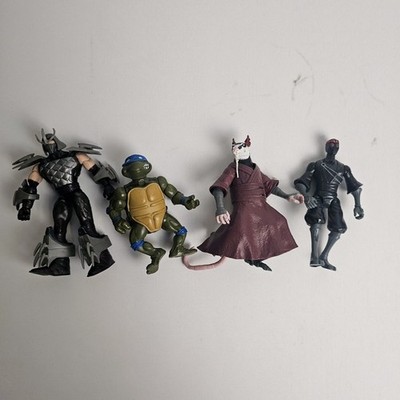 4 X TMNT Figures 2012 Shredder Soldier Leonardo Splinter 2013 Toys Mutant Ninja