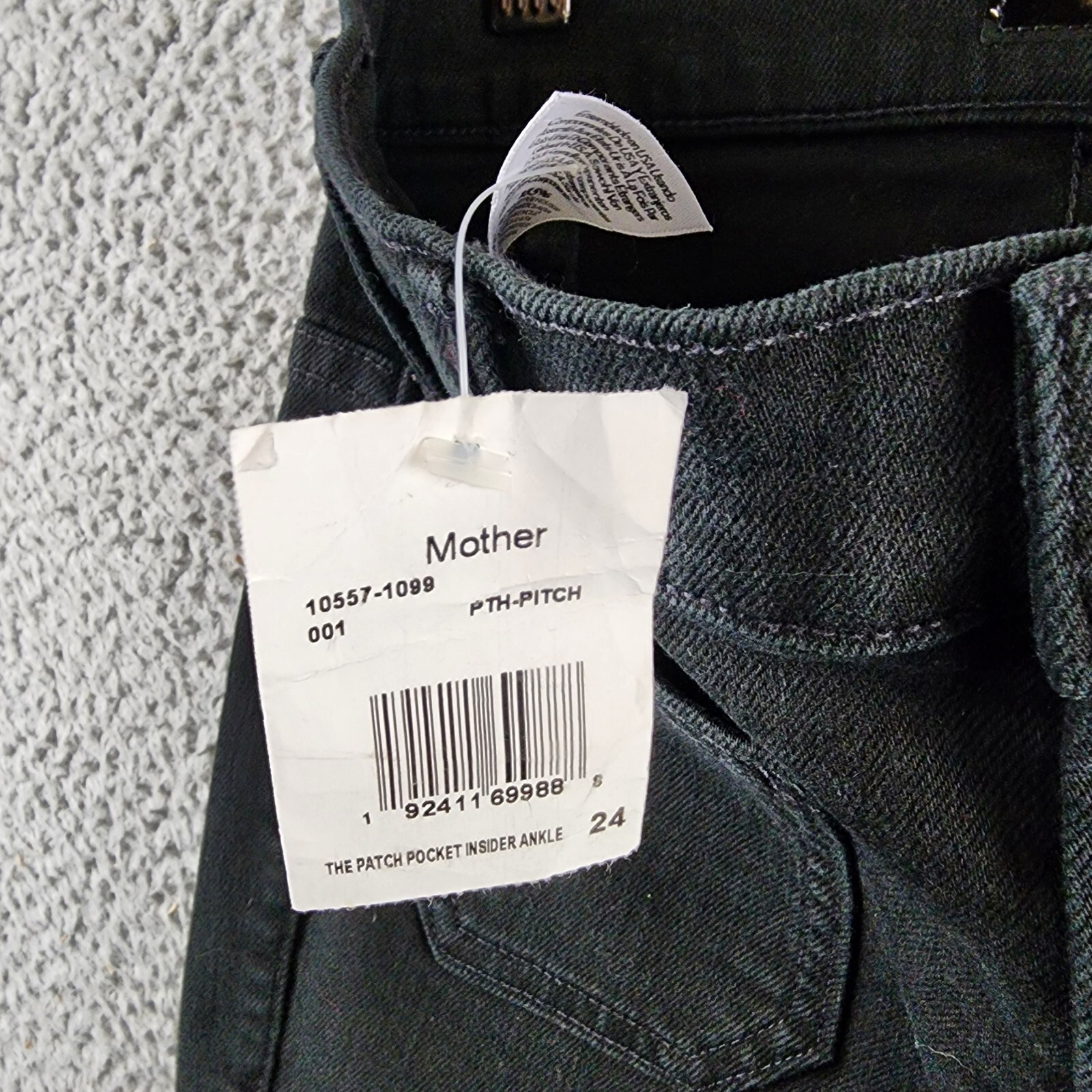 MOTHER The Patch Pocket Insider Ankle High Rise Jeans Womens 24 Pitch Button Zip - Picture 10 of 18