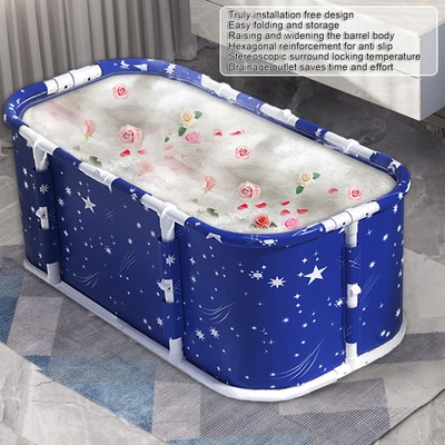 USA Portable Bathtub Foldable Soaking Bath Tub for Adults Home Spa Hot Ice Bath