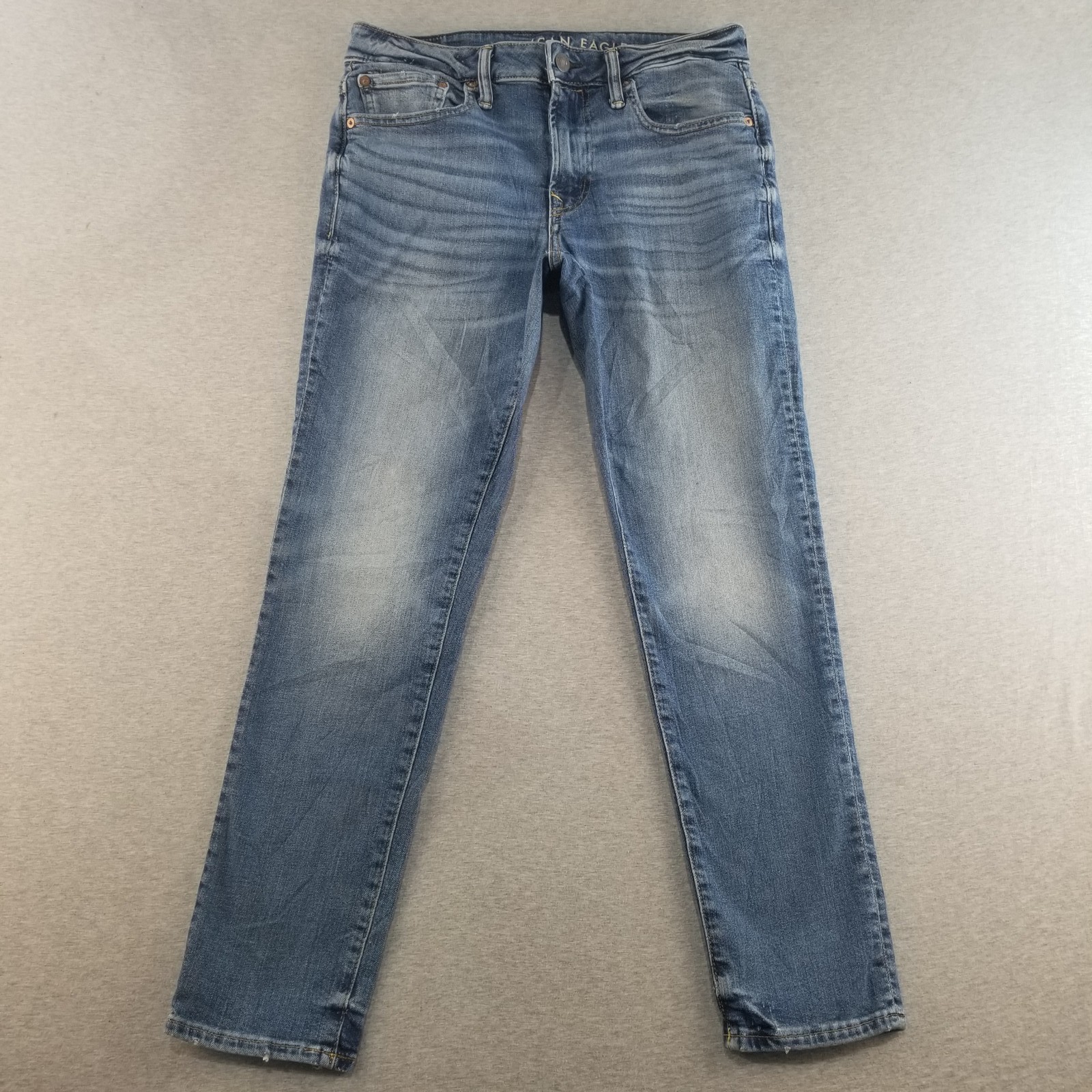 American Eagle Jeans Mens Sz 31x30 VTG Skinny DarkWash Normcore Cute Trendy Nice