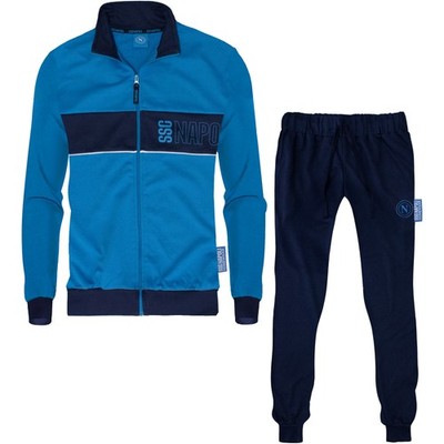 Tuta SSC NAPOLI En Coton À Manches Longues Garçon Sweat À Capuche Avec Zip 7073