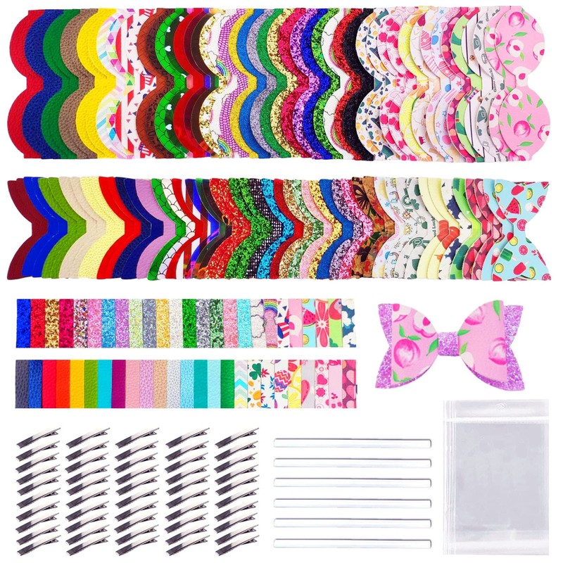 50 Set 【Random Colors】 Bows DIY Making Kit for Beginners,