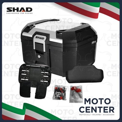 BAULETTO SHAD TOP CASE TERRA TR46 COVER ALLUMINIO DA 46 Lt. CON SCHIENALINO
