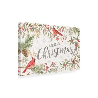 Trademark Fine Art 'Winter Harmony I Merry Christmas' Canvas Art 16x24