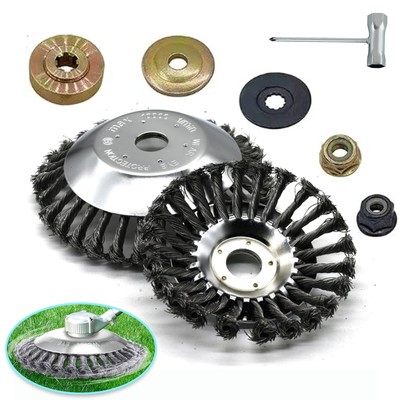 Darohz 6 Inch Weed Wacker Attachments HeadsSteel Wire Rotary Brush Cutter Tri...