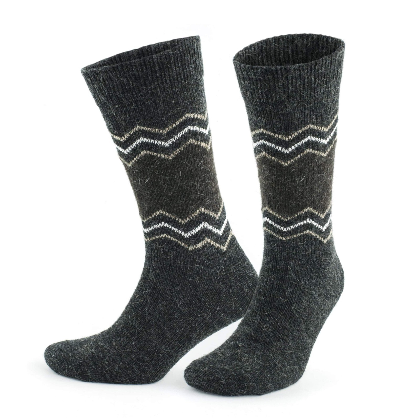 Alpaca Thermal Wool Socks for Women and Men - 2 PAIRS - Thick Knitted | 3099