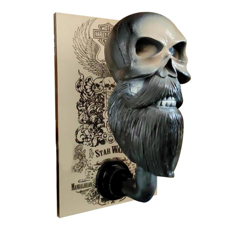 Wall Mount Skull Motorcycle Helmet Resin Holder Hook Jacket Bags Rack Hanger