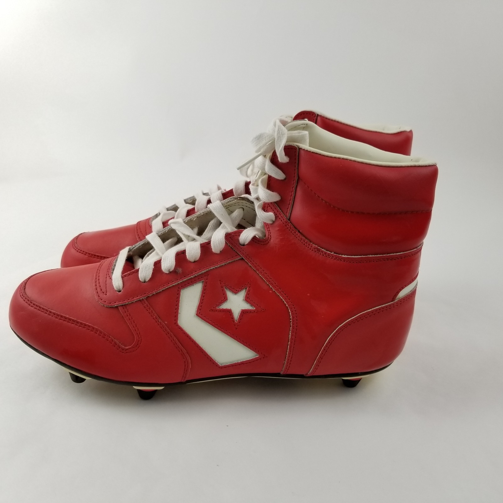 Converse DIVISION I Mens Cleats Size 10.5 Red High Top Football Sports Shoes