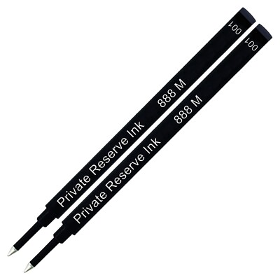 2 Pack - Private Reserve Ink Schmidt 888 Rollerball Refill Black Medium Tip