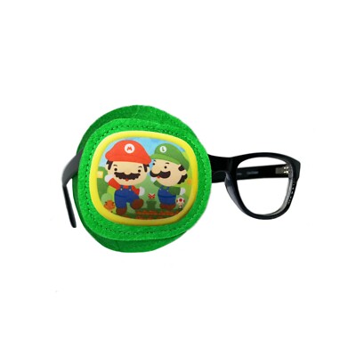 Playful comfortable kids fully obscured eye patch