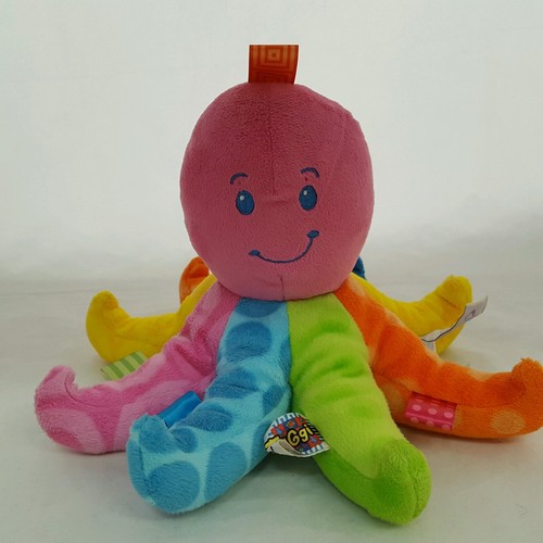 Taggies Octopus Mary Meyer Plush Multi Colored Pink Head
