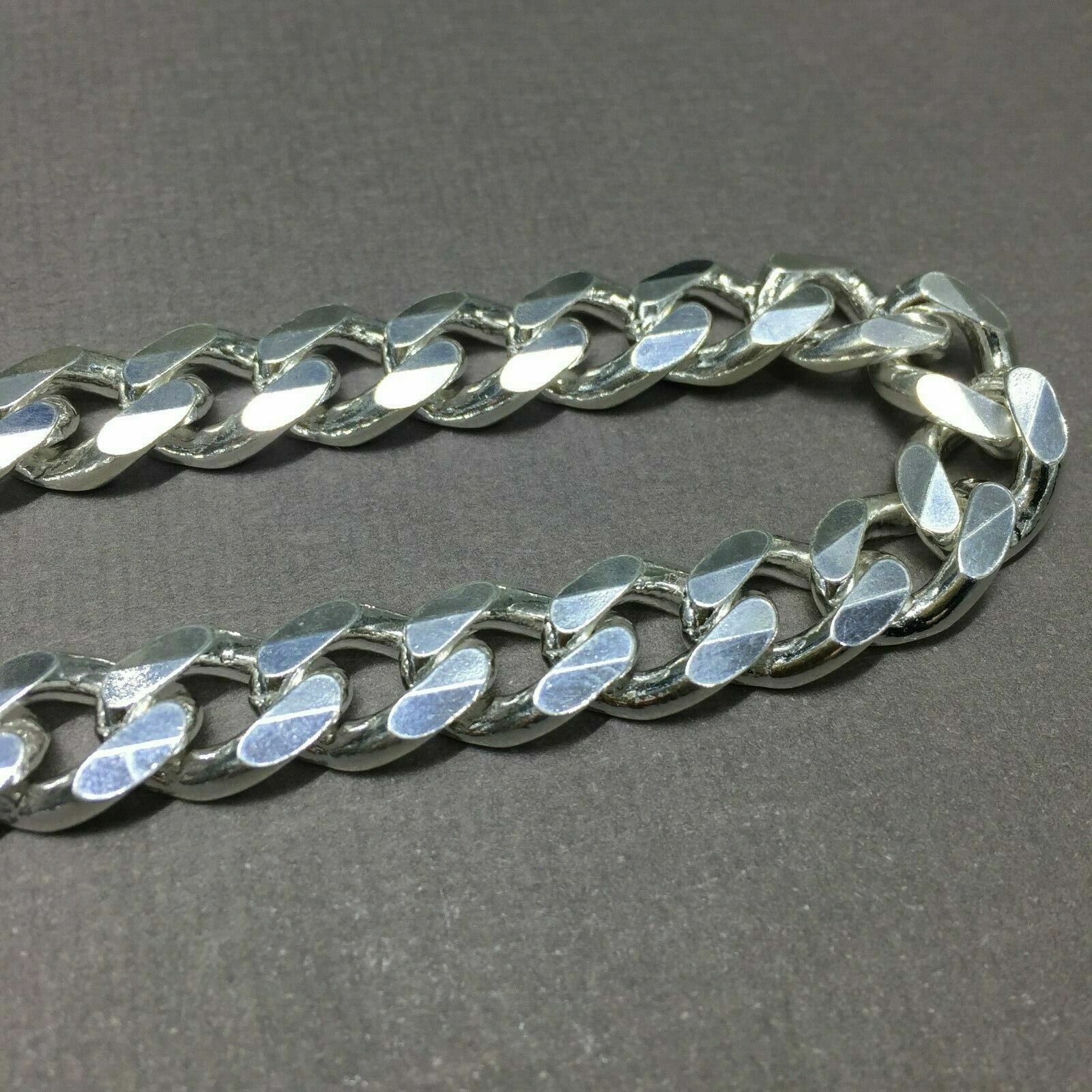 Pre-owned Handmade Men Miami Cuban Link Chain 11mm 118gr 24 Inch Solid 925 Sterling Silver