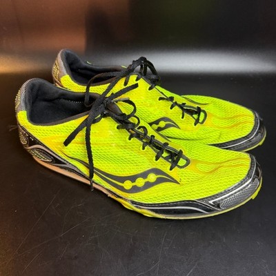 Saucony Velocity 5 20105-4 Neon Yellow Synthetic Track Spikes Mens Size 9.5