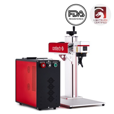 OMTech 80W Fiber Laser Marking Machine JPT Metal Color Marker 4.3x4.3 6.9x6.9