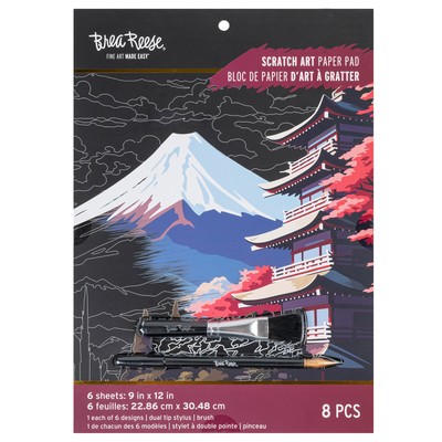 Brea Reese: Scratch Art Paper Pad - Global Iconic Views - 6 Designs