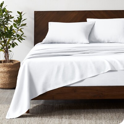 Luxury 100% Linen Sheet Set - Deep Pockets - Easy Fit - by Bare Home