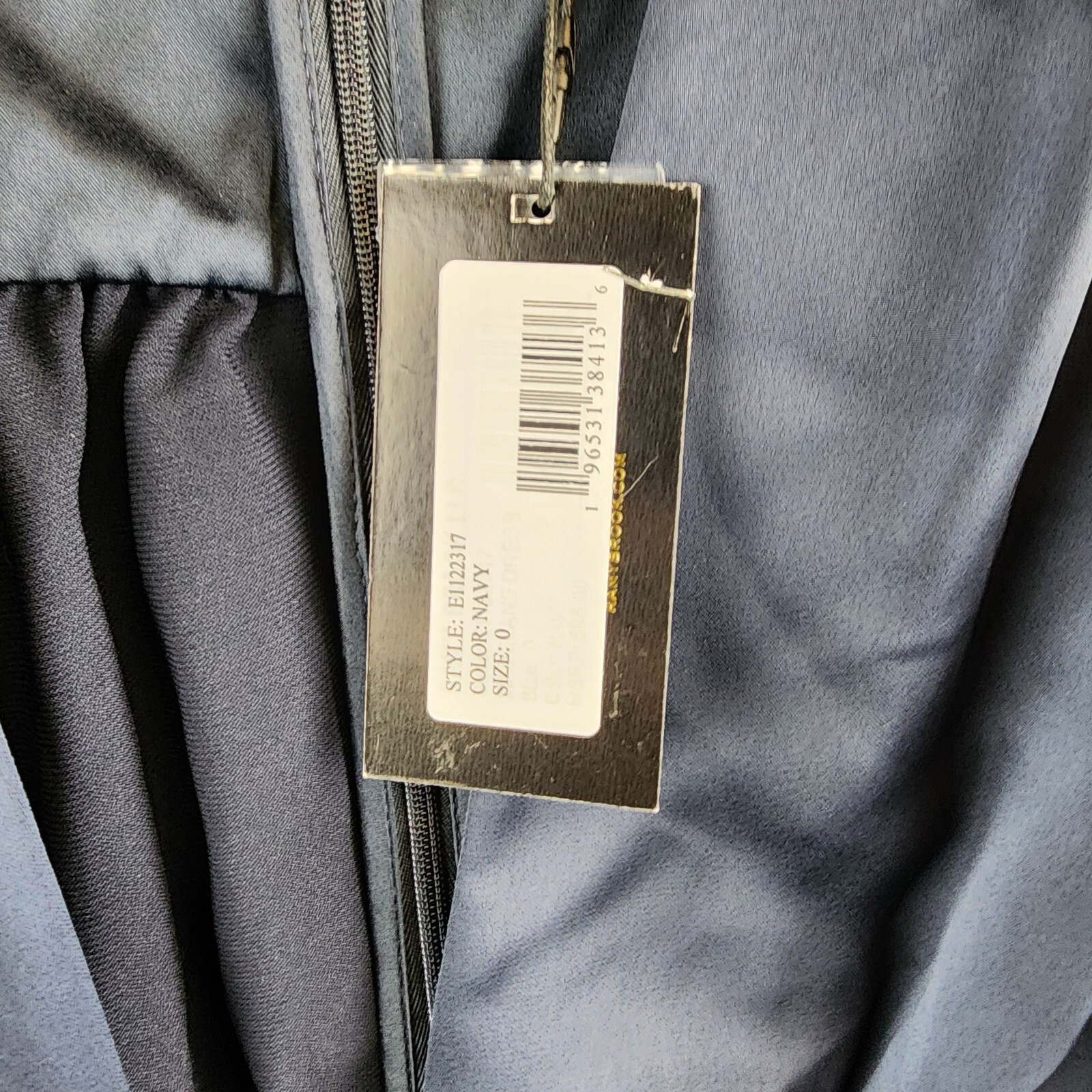 Ramy Brook Madelane Plunging Maxi Dress Women's 0 Navy Solid Back Zip Closure - Picture 9 of 19