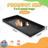 Wenqik 2 Pcs Guinea Pig Cage Liner Corrugated Plastic Cage Liner Base 2 x 4 Panel Size Guinea Pig Cage Bottom for Small Animals Hedgehogs Rabbits Cages Tray, 55 x 27 Inch(Black)