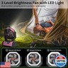 TDLOL Rechargeable Fan Portable, Camping Fan Battery Powered Operated with LED Lantern,270°Auto-oscillating Camping Essentials Cordless outdoor fan,USB Personal Fans with Hook,8H Timer Tent F6 Pink