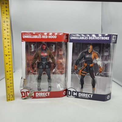 DC Essentials Dceased Unkillables Deathstroke/ Red Hood Action Figure Lot 