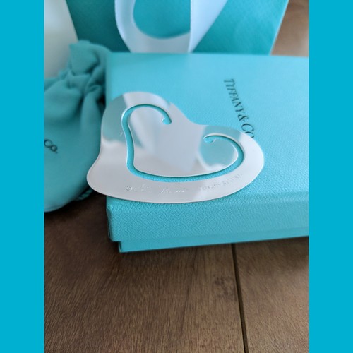 TIFFANY AND CO STERLING SILVER HEART BOOKMARK SET