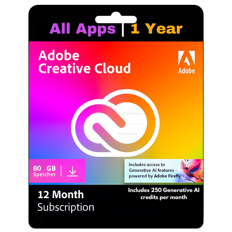 Adobe Creative Cloud 1-Year Prepaid Subscription | For Business and