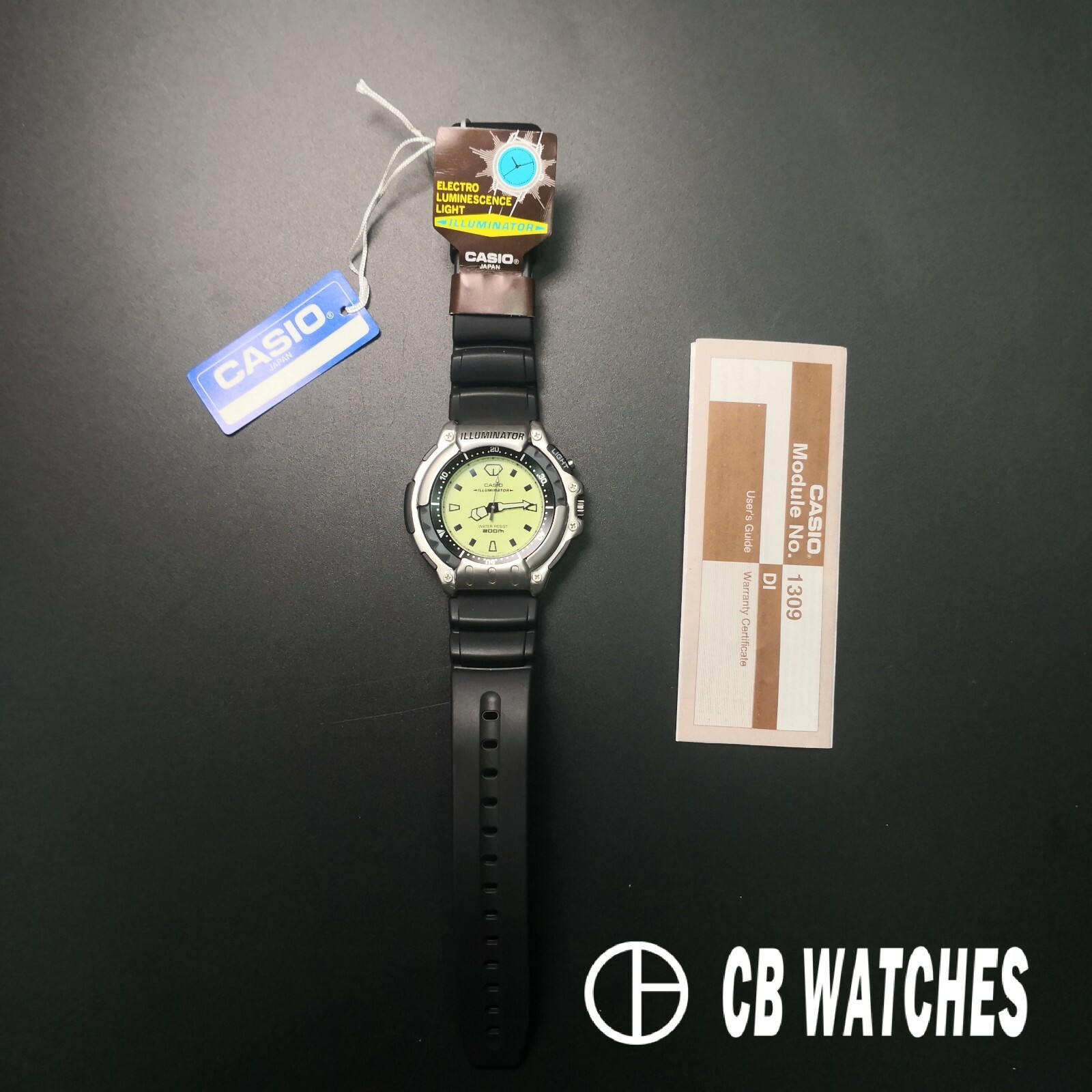 Pre-owned Casio Rare  Md-309-1e Made In Japan Analog Mens Watch 200m Divers Illuminator