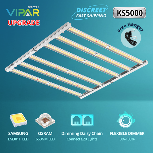 VIPARSPECTRA KS5000 LED Grow Light Bars Full Spectrum Indoor Plants Veg Flower