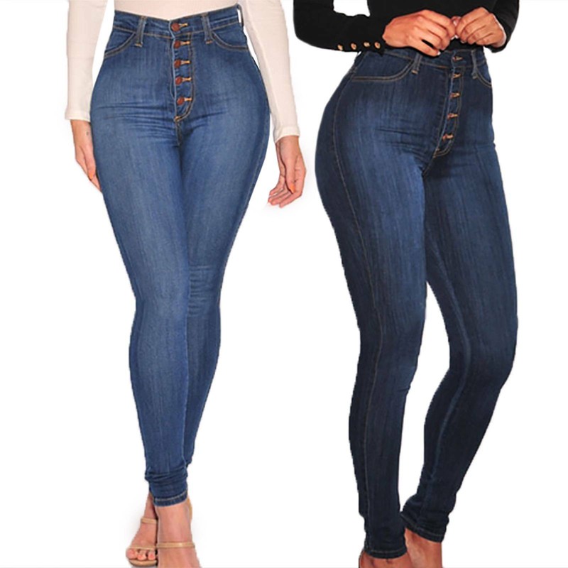 Джинсы Womens High Waist Ripped Jeans 