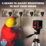 Motovera Laser Level with Tripod, 100 feet Green Cross Line Self Rotary Leveling Laser Level, 4 Brightness Adjustment, Manual Self leveling and Pulse Mode,IP54 Waterproof Battery Carrying Bag Included