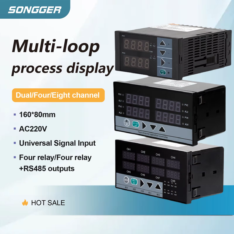 Universal Signal Input Multi-Channel Temperature Pressure Controller with PT100