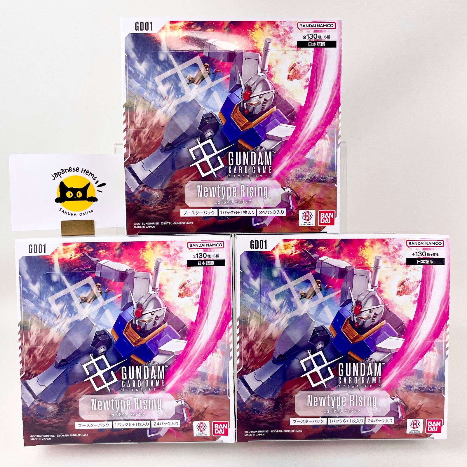 Gundam Card Game GD01 Newtype Rising Booster Box Set x3